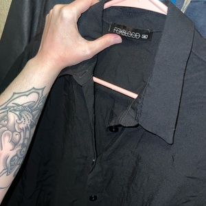 Foxblood LA Black Long Sleeve Button Up Shirt m/l